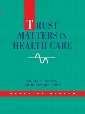 cover image of Trust Matters in Health Care